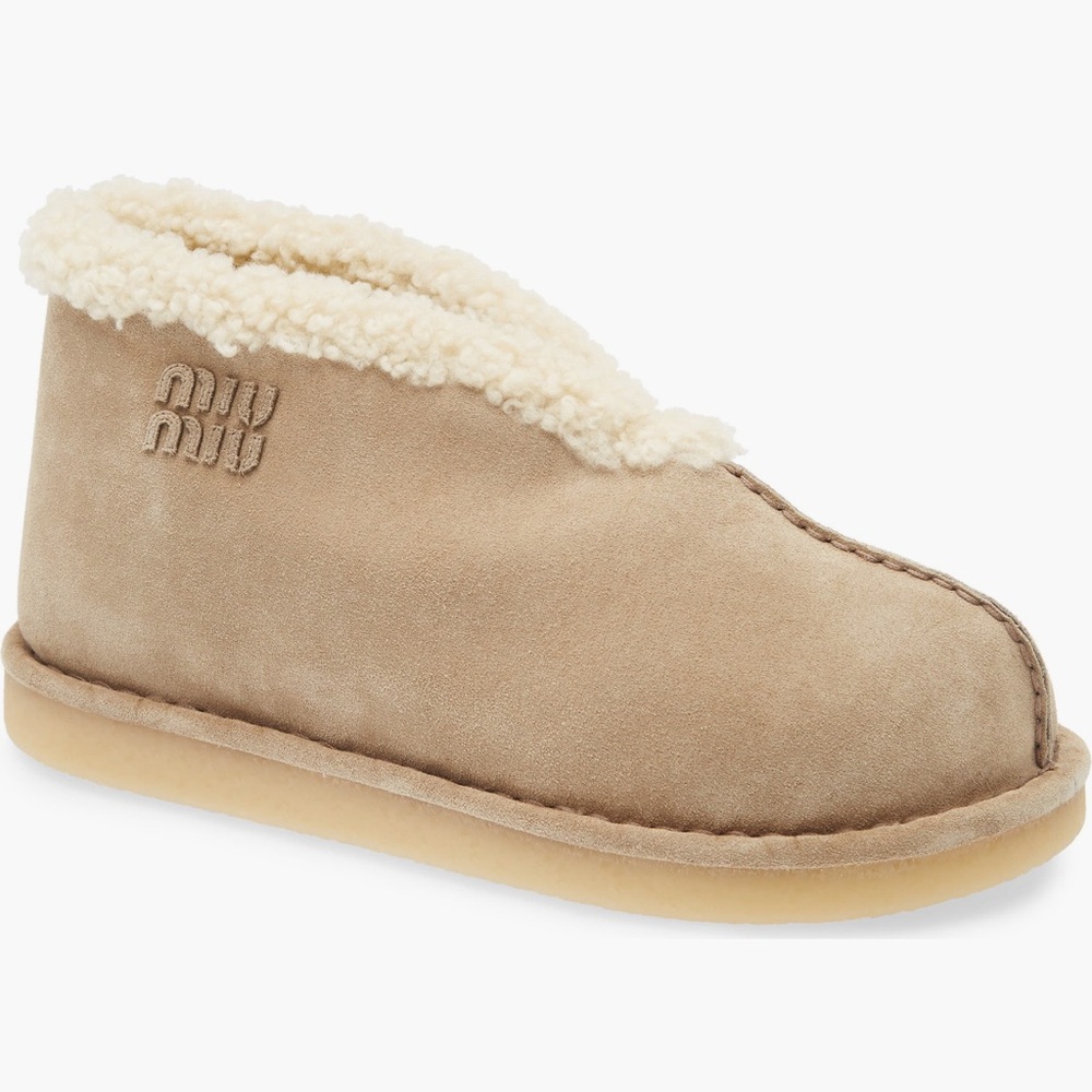Miu Miu shearling suede boots size 40